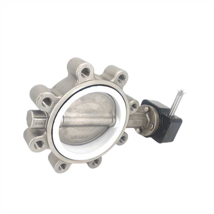316L Worm Gear Lug Type PTFE Butterfly Valve